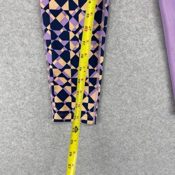 Nike Youth Girls Dri Fit Leggings Pants Size L Purple Triangle Active Running - Picture 5 of 9